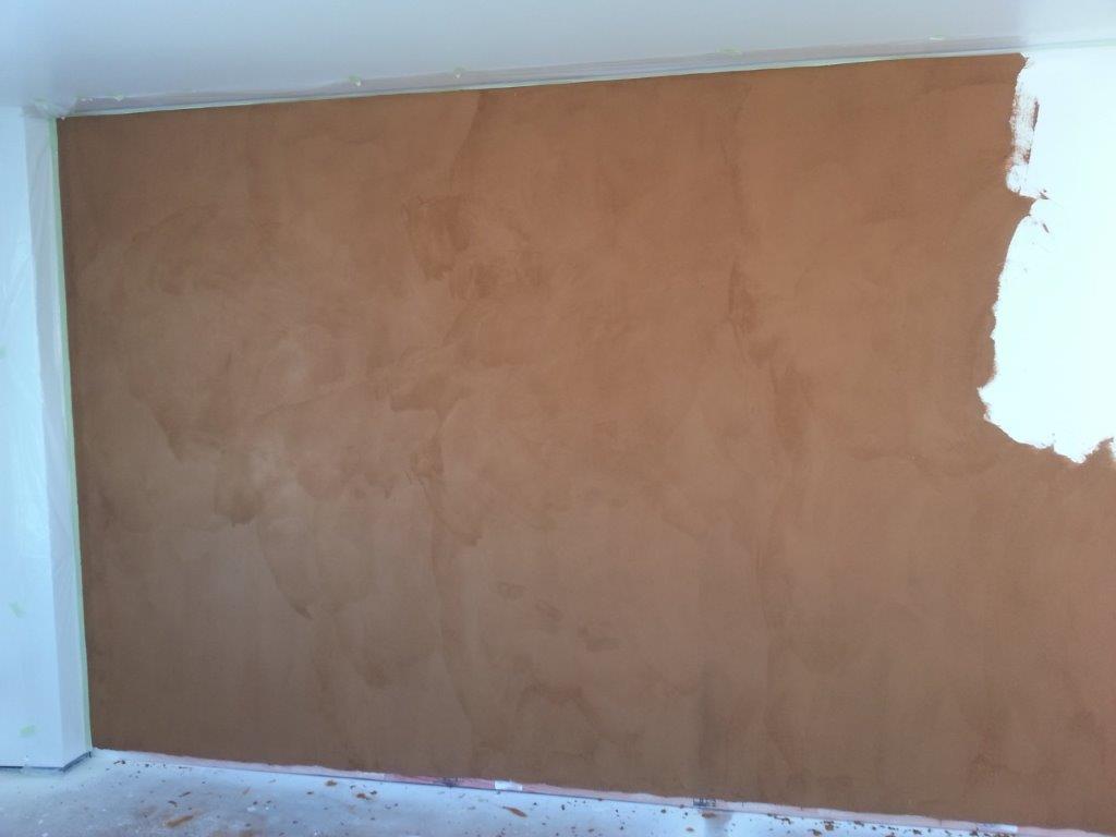 American Clay plastering, 1st coat